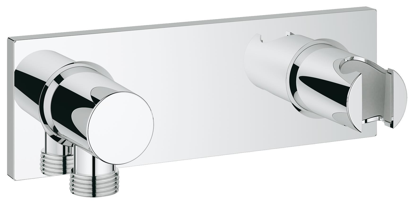 Настенный держатель для ручного душа Grohe Grohtherm F с подключением для душевого шланга 27621000
Настенный держатель для ручного душа Grohe Grohtherm F с подключением для душевого шланга 27621000