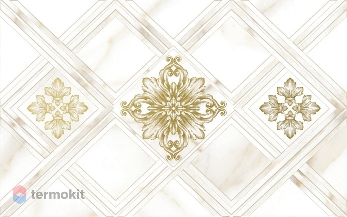 Керамическая плитка Global Tile Calacatta Gold 10300000203 белая декор 25x40