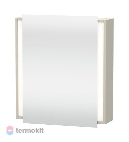 Зеркальный шкаф Duravit Ketho 65 с подсветкой серо-коричневый KT7530L9191