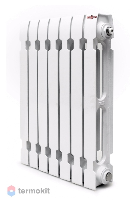 Чугунный радиатор Konner Модерн 500 12 секций с боковым подключением (с монтажным комплектом)