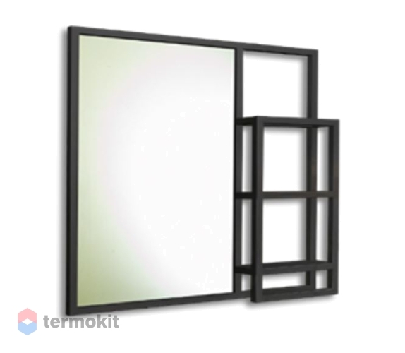Зеркало Silver Mirrors Bruklin-light 80 черный ФР-1760