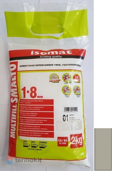 Затирка Isomat Multifill Smalto 1-8 Серый 03 (2 кг)