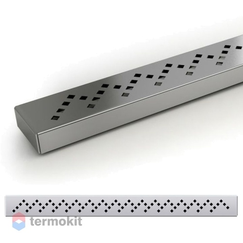 Дизайн решетка PlastBrno Klasik (тип 4), полированная нержавеющая сталь 700 мм SZL074L