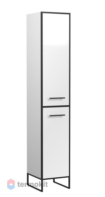 Шкаф-колонна Corozo Айрон 35 напольный черный/белый SD-00000410