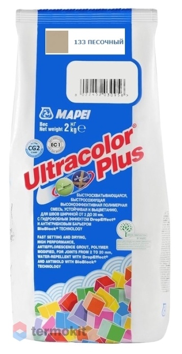 Затирка Mapei Ultracolor Plus №133 (Песочный) 2 кг