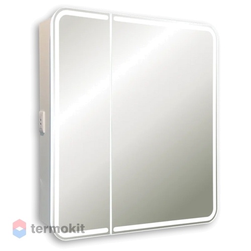 Зеркальный шкаф Creto Zoe 80 подвесной с подсветкой белый 16-805800Z