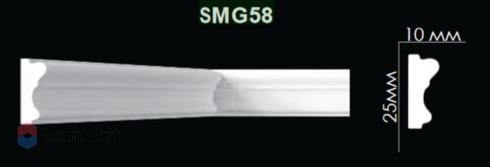 Молдинг Artpole гладкий SMG58 (SU11)