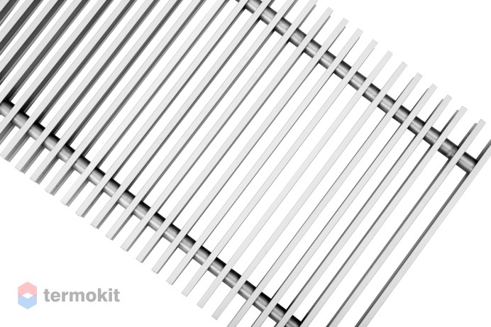 Декоративная решетка Techno 350x800/С Алюминиевая Серебряная