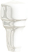

Керамическая плитка Ascot Glamourwall Calacatta Ang Torello СУ21 угол 5х5