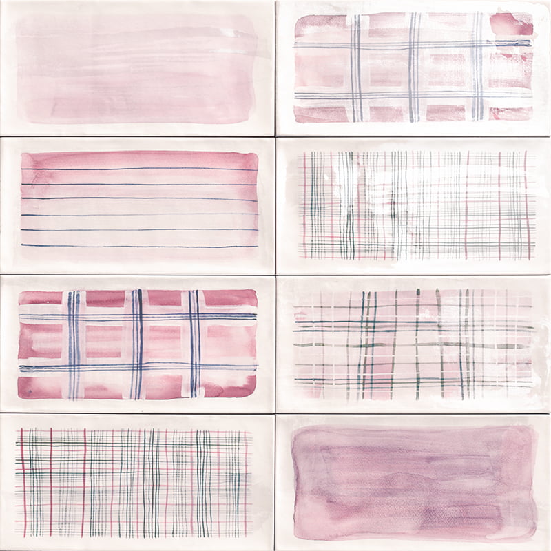 

Керамическая плитка Mainzu Aquarel Deco Pink настенная 15x30