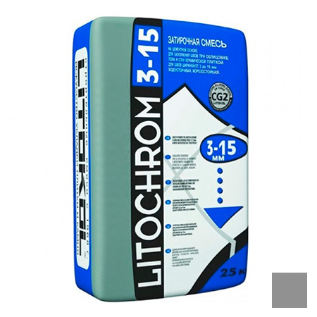 

Затирка Litokol цементная Litochrom 3-15 C.10 Серый 25кг