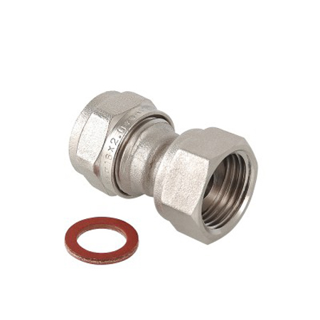 Фитинг обжимной с накидной гайкой Valtec 16 х 1/2"