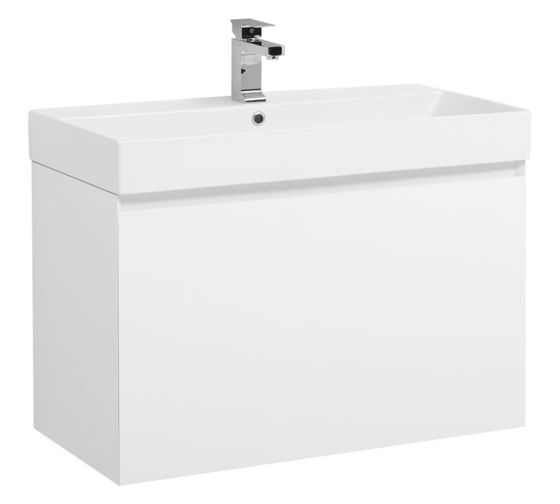 

Тумба с раковиной Aquanet Йорк 85 подвесная, белый 00202092+00198208