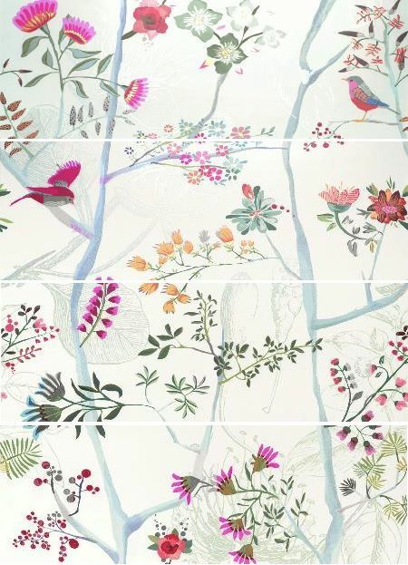 

Керамическая плитка Fanal Albi Blanco Garden панно (из 4х шт) 126,4x90