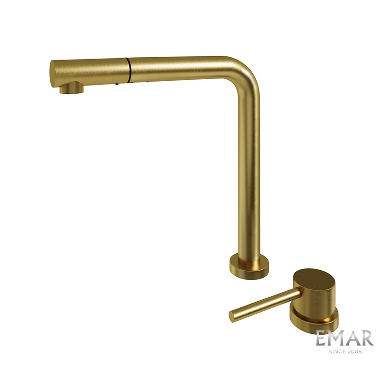Смеситель для кухни EMAR PVD золото ЕС - 7027 PVD Golden