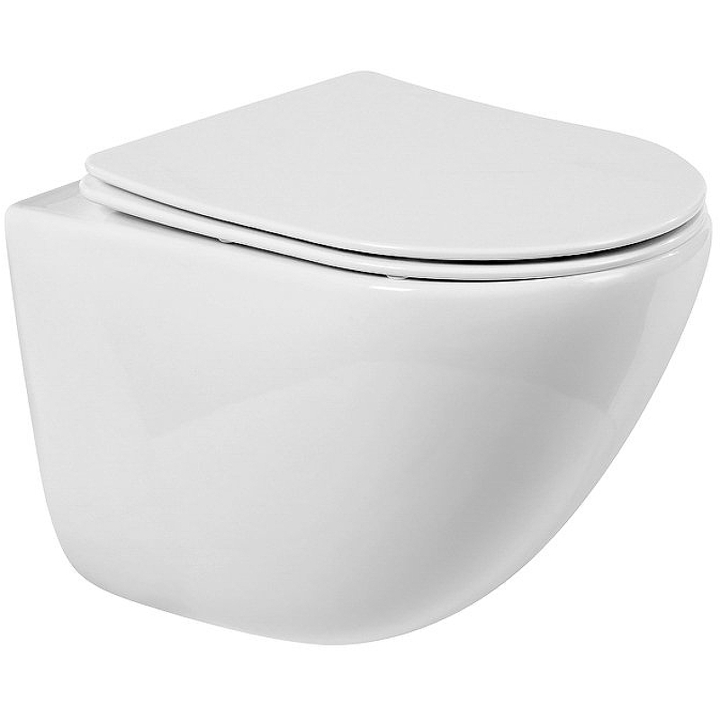 Унитаз подвесной BelBagno Amanda с сиденьем микролифт BB051CHR+BB870SC
