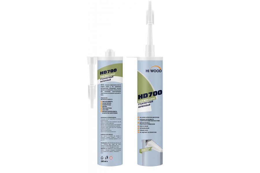 Клей монтажный HiWood HD 700 белый (280ml)
