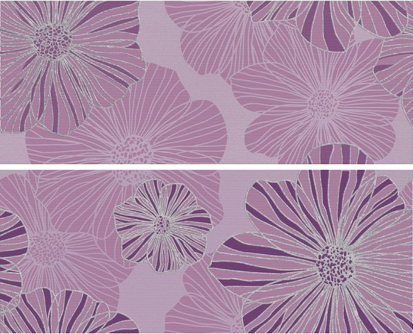 

Керамическая плитка Керлайф Splendida Malva Панно (компл.) 50,5x40,2