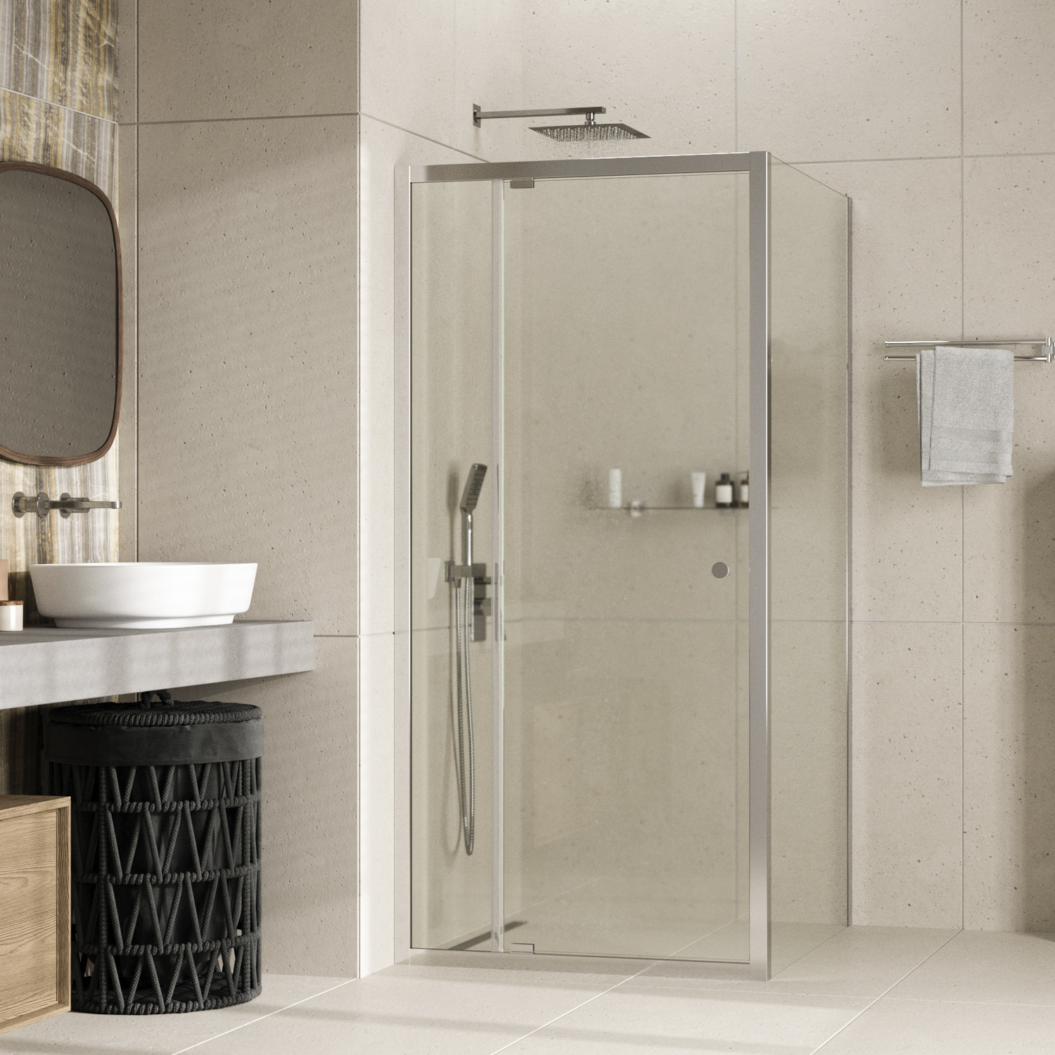 Душевой уголок WasserKRAFT Aula 1900x900x800 хром 11P20