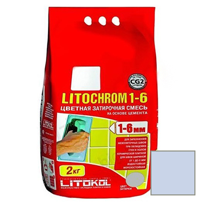 

Затирка Litokol цементная Litochrom 1-6 C.110 Голубой 2кг