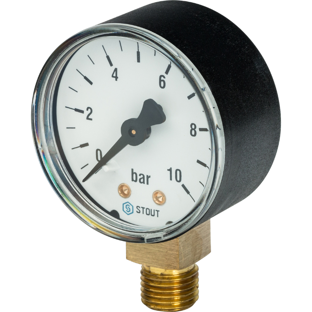 

STOUT Манометр радиальный корпус Dn 50 мм 1/4" до 10 bar