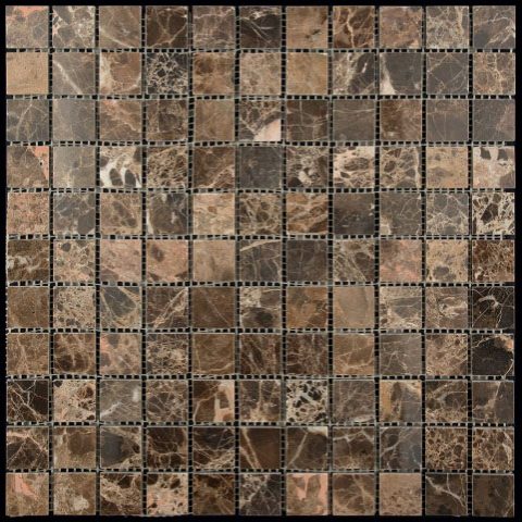 

Мраморная мозаика Natural Adriatica M022-25P (Emperador Dark) (2,5х2,5) 30,5х30,5