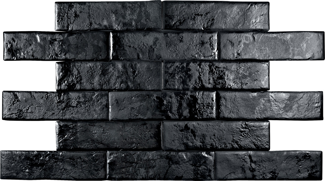 

Керамогранит Pamesa Brickwall Negro 7x28