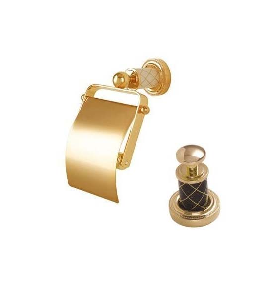 Держатель туалетной бумаги Boheme MURANO GOLD шоколад 10901-CH-G