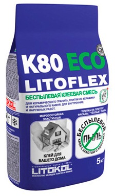 

Клей Litokol Litoflex К80 ECO беспылевой серый 5кг