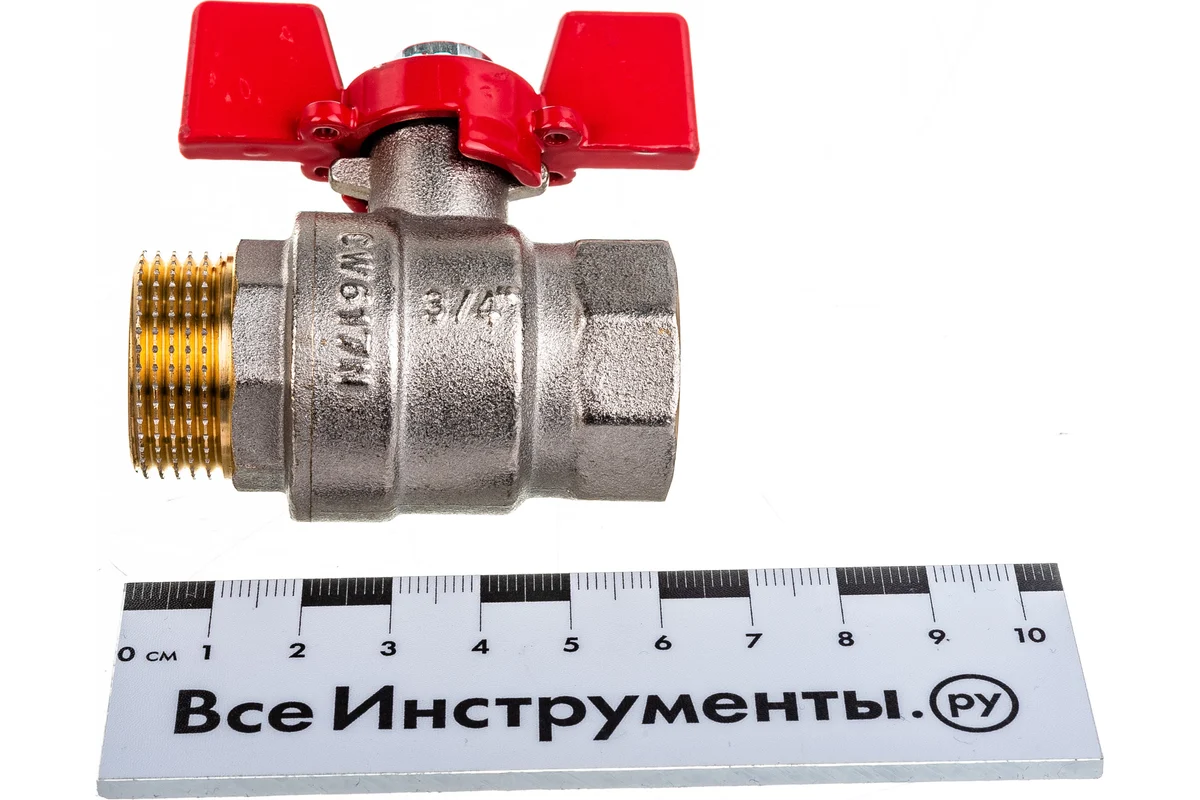 Rommer шаровой кран 3/4" ВН/НР, ручка бабочка RBV-0004-0210220