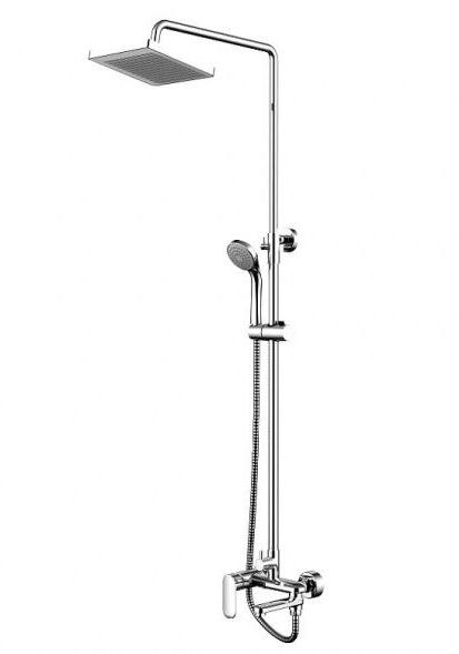 

Душевая колонна со смесителем для ванны, верхним и ручным душем Bravat Opal F6125183CP-A4-RUS