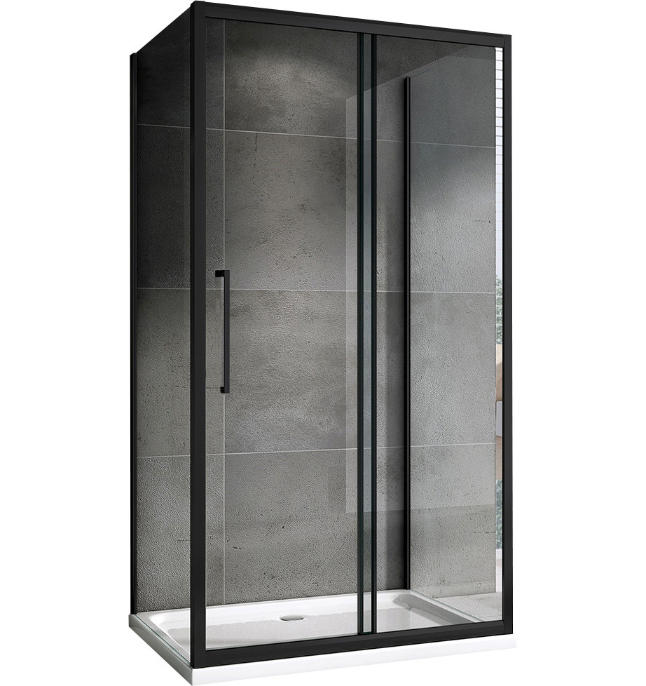 Душевой уголок ABBER Schwarzer Diamant 1950x1300x850 черный AG30130BH-S85B-S85B