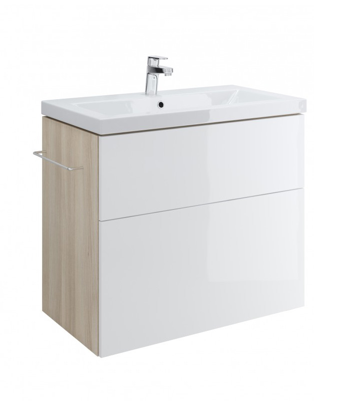 

Тумба под раковину Cersanit SMART 80 ясень, белый B-SU-SMA-CO80/Wh