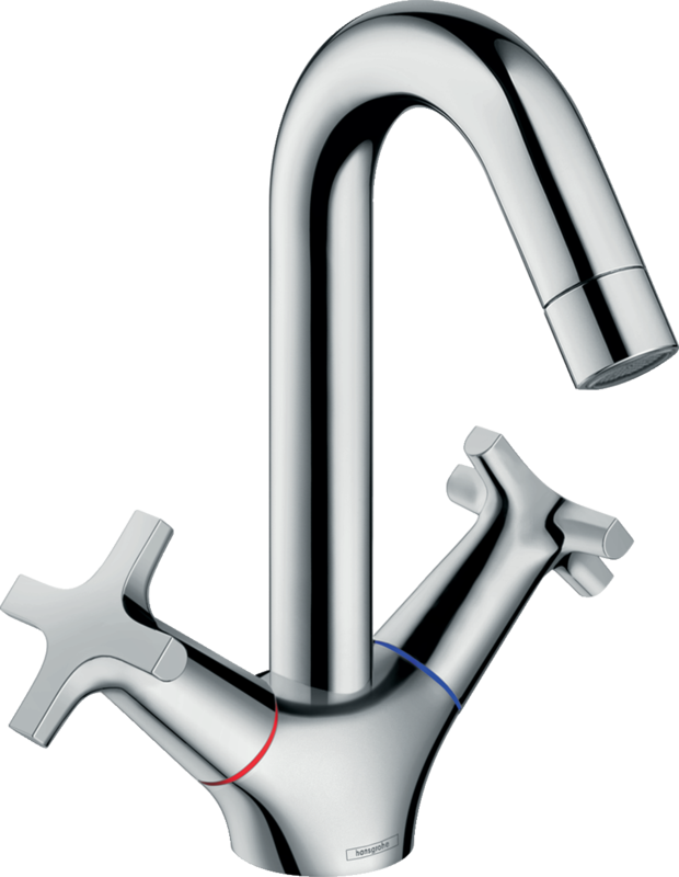 

Смеситель для раковины Hansgrohe Logis Classic 150 с двумя рукоятками, без сливного набора 71271000