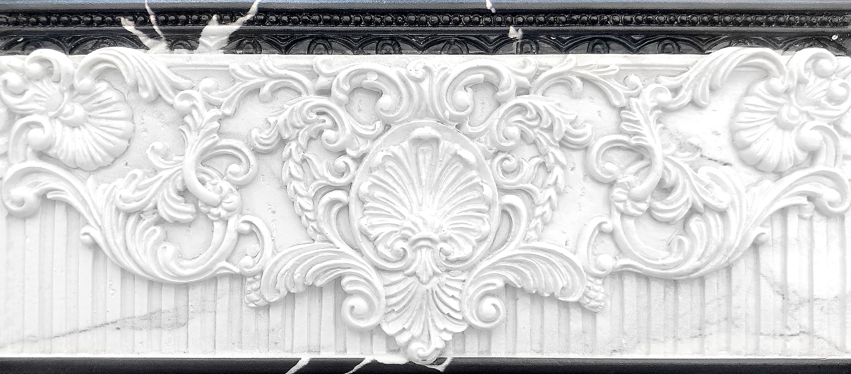 

Керамическая плитка Kerasol Armonia Estatuaria Isabel Blanco Cenefa бордюр 11x25