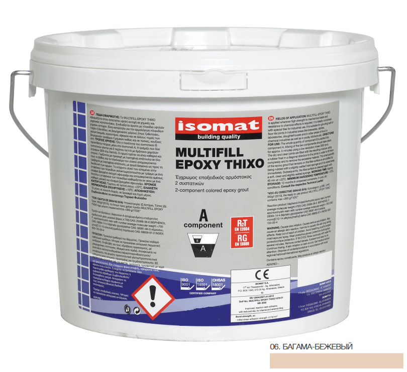 

Затирка Isomat Multifill-Epoxy Thixo 06 Багама бежевый 3кг