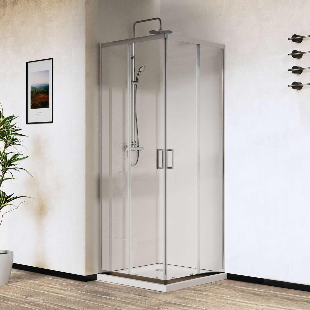 Душевой уголок Vincea City 1950x900x900 хром VSS-5CT900CL