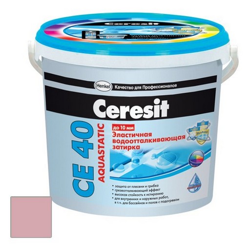 

Затирка Ceresit СЕ 40/2 Aquastatic водоотталкивающая Дымчатая роза 32 (2 кг)