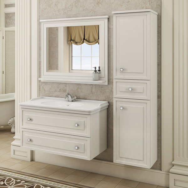 

Шкаф-колонна COMFORTY Феррара-40 подвесной белый глянец 00004148010