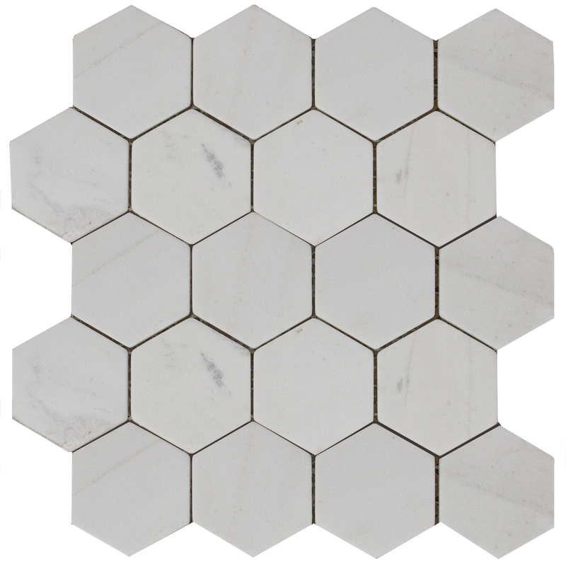 

Мозаика из нат. мрамора Starmosaic Hexagon Mw Tumbled 27х30,5 (7,4x7,4)