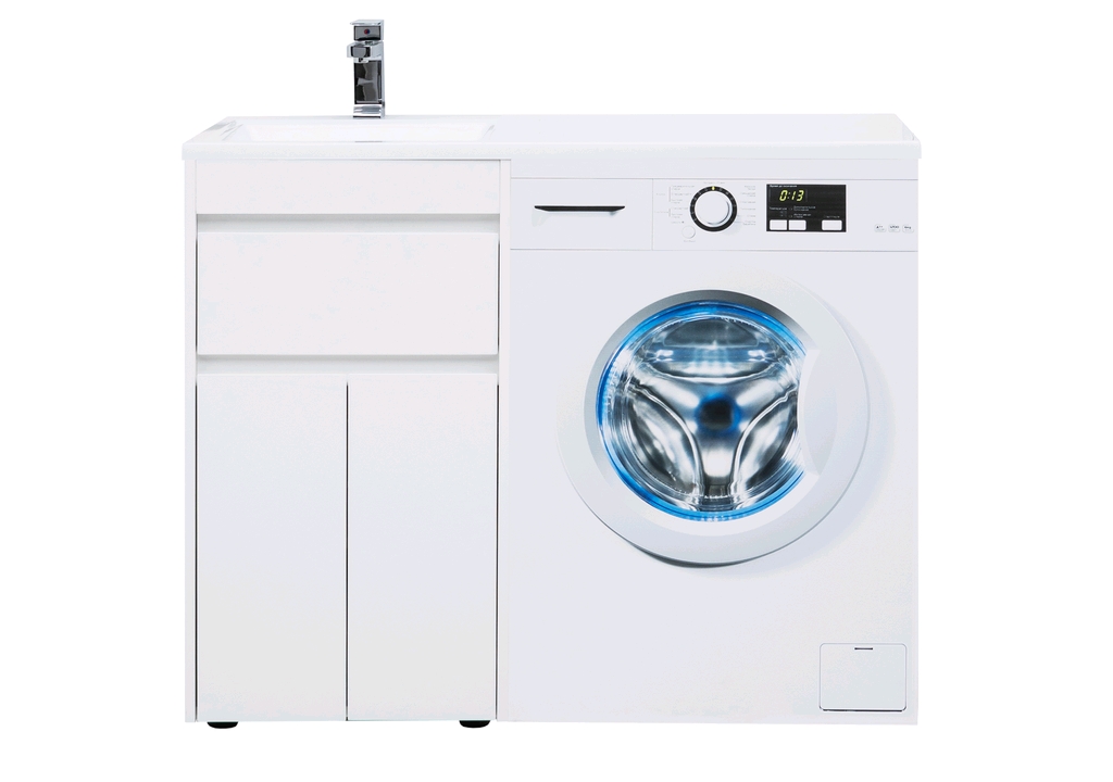 

Тумба с раковиной Aquanet Токио 110 L 00237744+00235497 белый