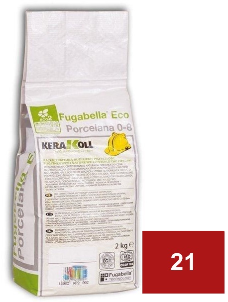 

Затирка Kerakoll Fugabella Eco Porcelana цементная 21 Rosso 2кг