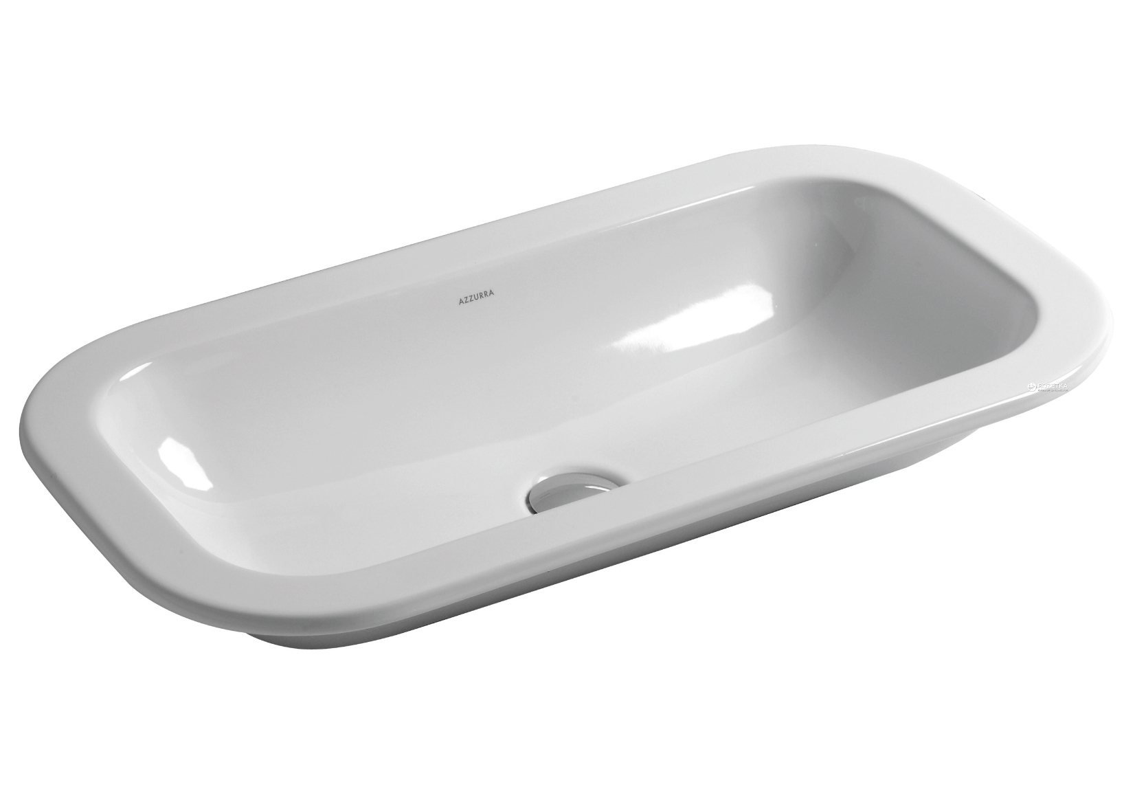 Раковина AZZURRA Glaze 69 GLLI06938000BI (GLZ 69x38/IN bi)
