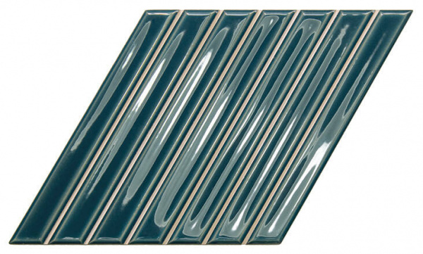 Керамическая плитка Wow Spike Bars B Peacock Blue настенная 15x25,9