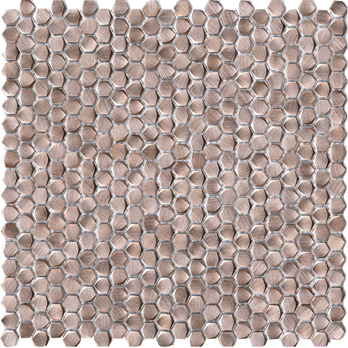 

Металлическая мозаика Lantic Colonial Gravity Aluminium Hexagon Rose Gold 30,7x30,4
