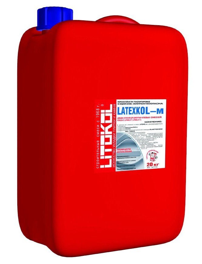 

Litokol Добавка латексная Latexkol-m для цементных клеевых смесей 20кг