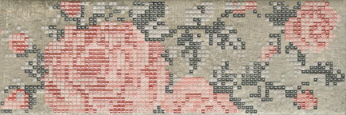 

Керамическая плитка Serenissima Docklands Inserto Flowers Grey S/1 Декор 8,6x26