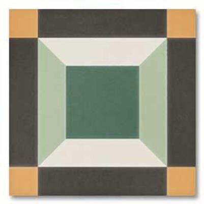 Керамогранит DNA Tiles Sync Cube Green 15x15