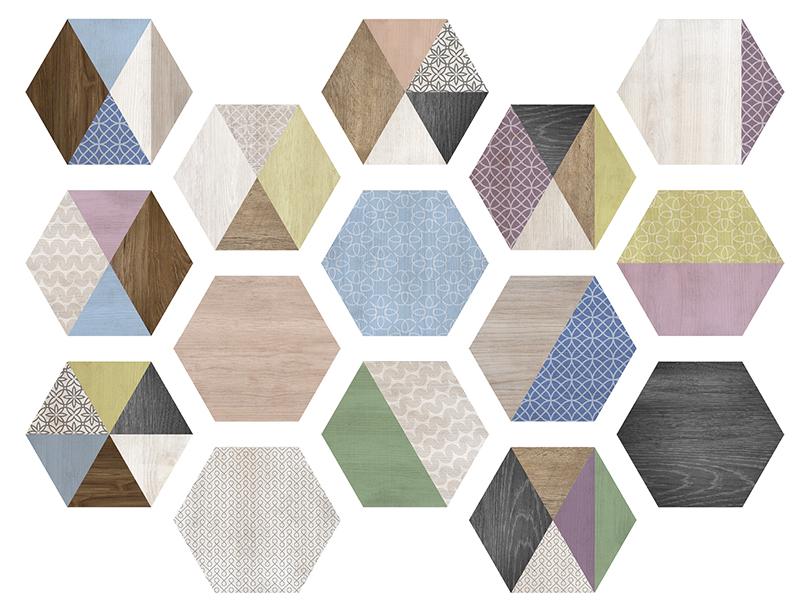 

Керамогранит ITT Ceramica Art Deco Hexa (15mix) 23,2х26,7