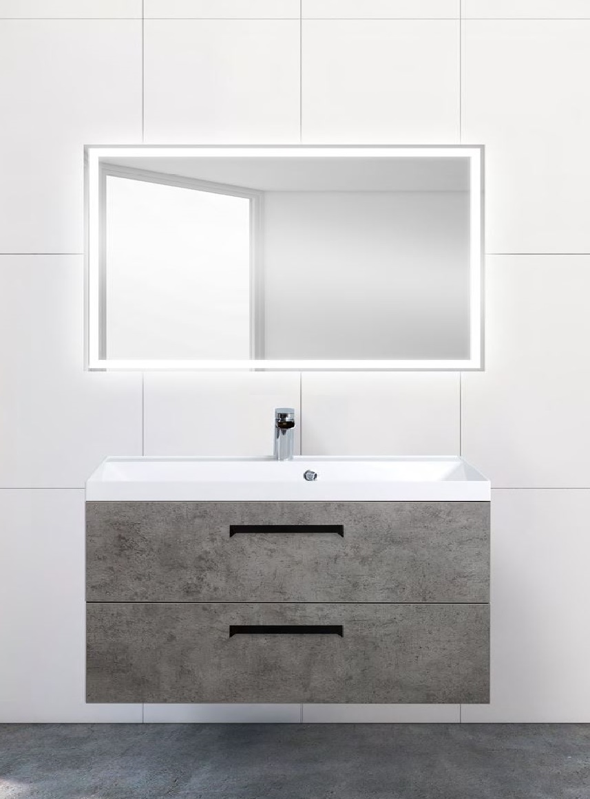 

База под раковину Belbagno AURORA подвесная 100 AURORA-1000-2C-SO-CP Cemento Pallido